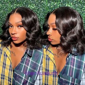 New Jersey Wigs Pitman Wig Boutique Hot Selling Short Curly Hair Lace Front Dames Wig Headband High-Temperature Silk Synthetic Fiber