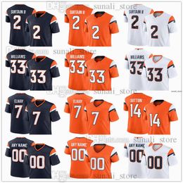 New Jerseys pour 2024 Football 2 Pat Surtain II 14 Courtland Sutton 33 Javonte Williams 19 Marvin Mims Jr. 49 Alex Singleton 7 John Elway 18 Peyton Manning Meilleur