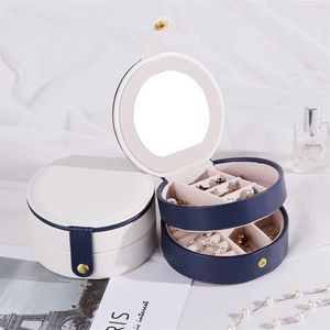 Nouvelle boîte à bijoux Simple petite boîte de rangement de bijoux boucles d'oreilles bague collier étui de rangement voyage cosmétiques beauté organisateur conteneur Y279n