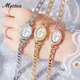 Nuevo reloj de las pulseras de joyas Reloj con Fritillaria Diamond Set de cuarzo pequeño Reloj Womens Fashion Watchings