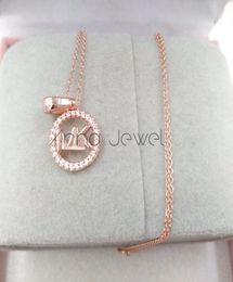 Nouveaux bijoux d'amitié style M en or rose 925 colliers initiaux en argent sterling pour femmes chaînes à cordes pendentif ensembles cadeaux d'anniversaire 9506087