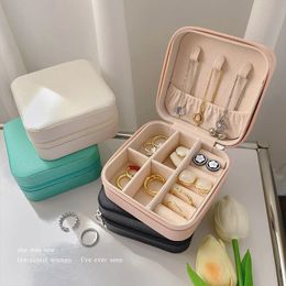 Nieuwe Sieraden Organisator Display Reizen Sieraden Case Draagbare Medaillon Ketting Box PU Lederen Opslag Oorbel Ring Hoofddeksels Houder