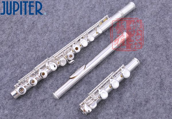 Nuevo JFL-711 RBES 17 agujeros Flauta de cuproníquel con llave C abierta Flauta de concierto plateada con estuche Paño de limpieza Guantes de palo Envío gratis
