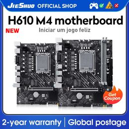 JIESHUO – carte mère H610 ITX pour ordinateur, Mini carte mère compatible Intel 12e et 13e CPU 12100 12400 12700 13600K LGA 1700 DDR4, nouvelle collection