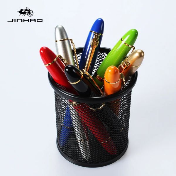 Nuevo Jinhao 159 Luxury Red and Gold Clip 0.5 mm Iridium Nib Metal Fountain Pen de alta calidad Big Body Ink Stationery Office Office