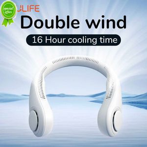 Nouveau JISULIFE Portable Neck Fan USB Rechargeable Bladeless FAN MINI Electric Ventilador Silent Neckband Wearable Cooling for Sports