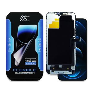 Nouveau JK OLED écran souple pour iPhone 12 Pro Max LCD panneaux d'écran flexibles numériseur assemblage complet pièces de rechange