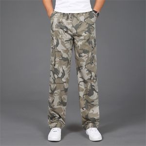 Joggers mannen casual camouflagebroek homme zomer 100% katoenen elastische comfortabele broek mannen plus maat 5xl 201128