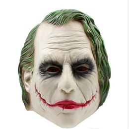 Nouveau masque Joker réaliste Batman Clown Costume Halloween masque adulte Cosplay film pleine tête Latex fête Mask249P