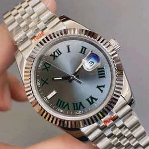 Nieuwe Jubilee Automatische mechanische Wimbledon Dial 41mm maat Mens Watch roestvrij staal Luted Bezel Saffierglas