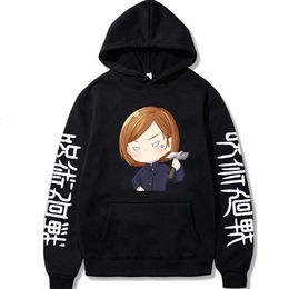 Nouveau Jujutsu Kaisen Nobara Kugisaki Print Sweatshirt Anime Sweats à capuche d'hiver d'hiver HARUKU PLAUSE UNISE