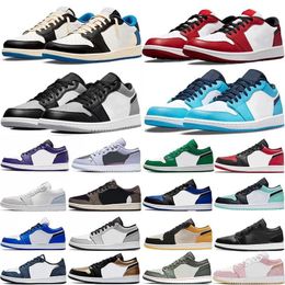Top Jumpman 1 Low 1s Chaussures de basket-ball Top Og Fragment Designer University Blue Unc Black Shadow Light Smoky Grey Men Women Sneaker Eur 36-46