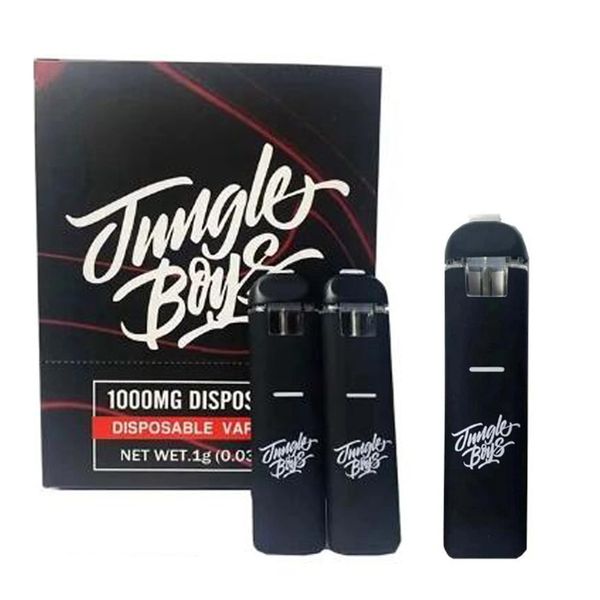 Jungle Boys – stylo vape jetable à huile épaisse de 1.0ml, e-cigarettes rechargeables, batterie 280mAh, vaporisateurs vides, 10 souches