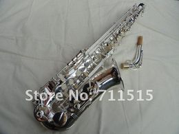 Nuevo Júpiter JAS-567GL Alto Eb Tune Saxofón E-Flat Instrumentos musicales Latón Plateado Superficie Saxofón profesional con estuche Boquilla