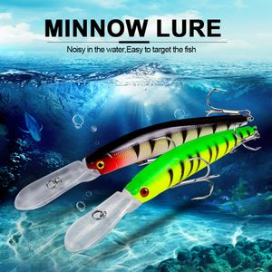 Nuevo K1633 15,5 cm 14,5g Kit de Señuelos de Pesca señuelos Minnow cebo de manivela aparejos de pesca cebos de superficie para lubina trucha agua salada/agua dulce 200 unids/lote