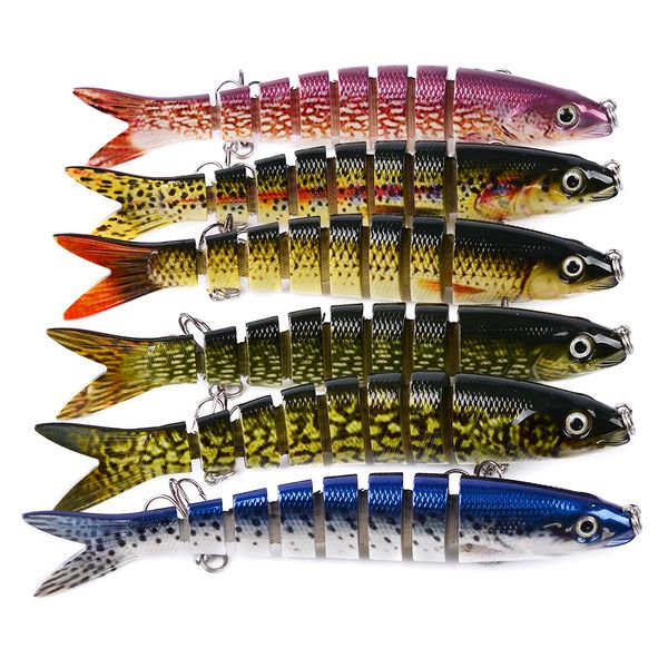 Nouveau K1634 13.3 cm 18.9g leurres de pêche pour truite basse multi-articulés nageurs lent coulant bionique natation eau douce bar d'eau salée leurre réaliste