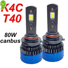 Nieuwe K4C Original Factory Production H7 H4 HB3 9005 H1 H11 LED Autolampen HB4 9006 LED Koplamp FOG Lichtkit LED -lichten Auto 12V 80W