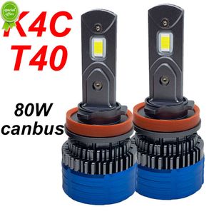 Nieuwe K4C Original Factory Production T40 H7 H4 H8 H8 H11 6000K LED -autolampen HB3 HB4 LED Koplamp LED LED LED LICHT KIT VOOR CAR 2PCS