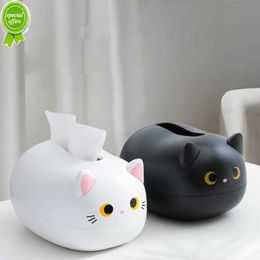 Nouveau Kawaii chat boîte à mouchoirs cuisine serviette boîte de rangement Wc papier conteneur bureau porte-papier hygiénique Style nordique décoration de la maison