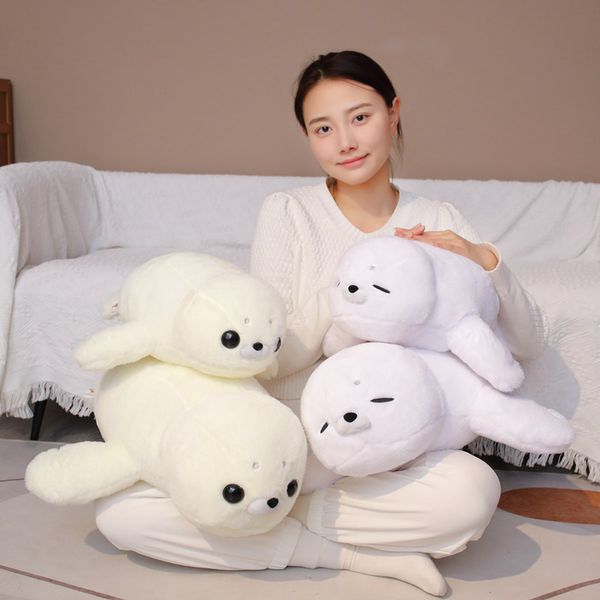 Poupée Lion de mer doux Kawaii, oreiller de couchage pour bébé, dessin animé d'animaux marins, jouet en peluche, cadeau pour enfants filles, nouvelle collection