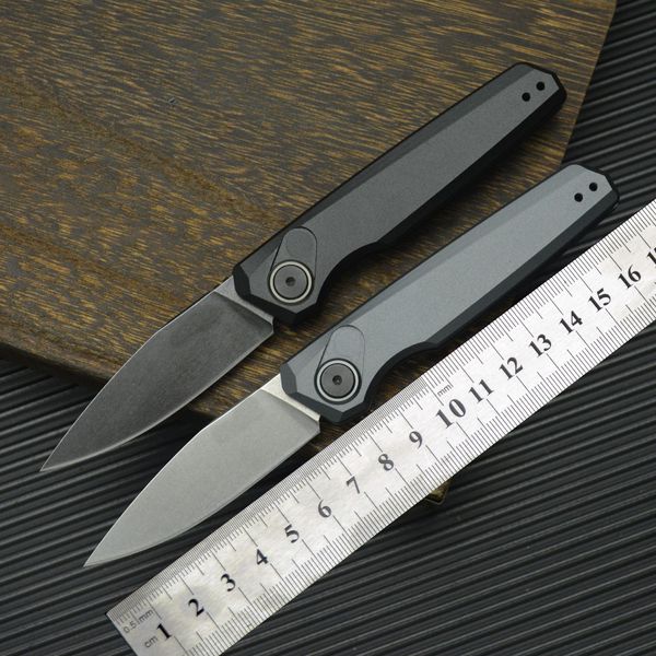 Nuevo 7551 Cuchillo plegable de alta dureza Stonewash 9cr18mov 58HRC Blade 6061 Mango de aleación de aluminio Mini cuchillo de campamento EDC portátil para exteriores 484