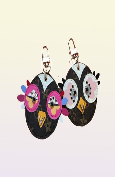 Nouveau porte-clés chaîne marque mignon hibou conception plaque de poussin charmes Mini PU cuir clés de voiture titulaire bijoux de mode pendentif sac porte-clés A3334439