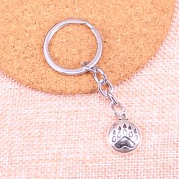Nouveau porte-clés 19*17mm ours patte pendentifs bricolage hommes voiture porte-clés porte-anneau porte-clés Souvenir bijoux cadeau
