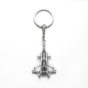 Nieuwe sleutelhanger metaal Naval Aircrafe Fighter Fighter Model Aviation Gifts Key Ring Chain Air Plane Keyring