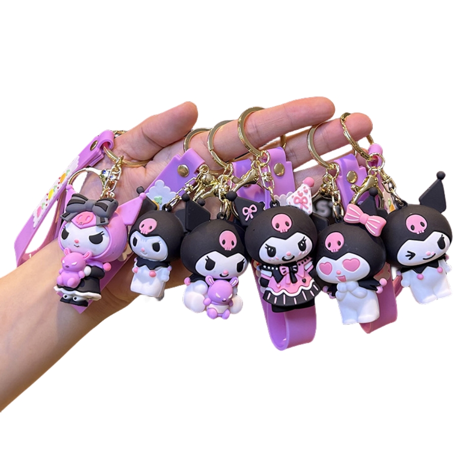Neuer Schlüsselanhänger Anhänger Kuromi Schlüsselanhänger Puppenanhänger Großhandel kleine Geschenk-Schlüsselanhänger