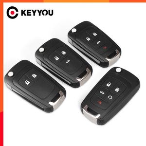 Nouvelle coque de clé de voiture à distance pliante KEYYOU pour Chevrolet Cruze Epica Lova Camaro Impala 2 3 4 5 bouton HU100 lame