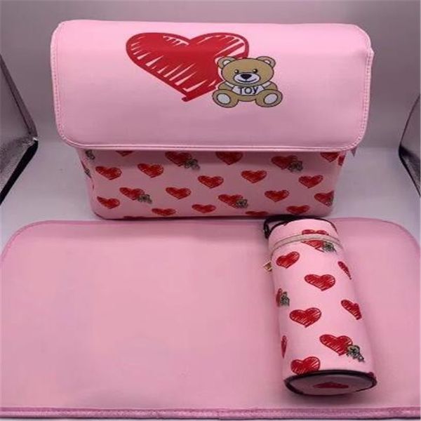 Nouveaux Enfants Bébé Designer Sacs À Couches Grande Capacité Étanche Nappy Sac Kits Momie Maternité Sac Change Mat Embouteilleur Titulaire Voyage Soins Infirmiers Sac À Main