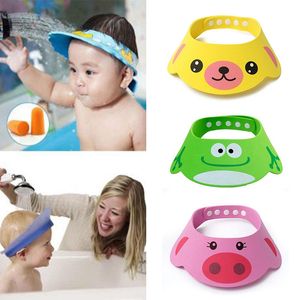 Nieuwe kinderen bad vizier hoed, verstelbare baby shower cap beschermen shampoo, haarwasschild voor kinderen baby waterdichte dop # 256643