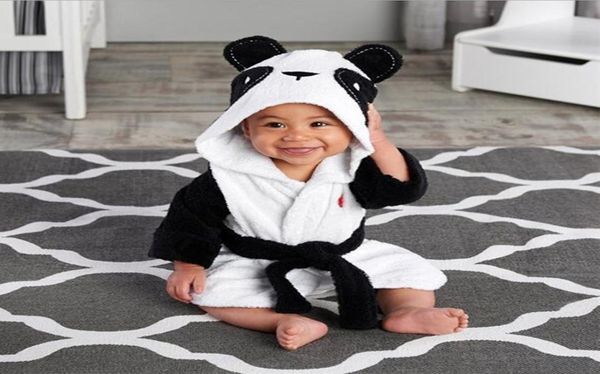 Nouveaux enfants peignoir 4 styles enfant dessin animé chemise de nuit flanelle maison vêtements belle souris Panda lapin bébé à manches longues robes de bain ZZJY71423743