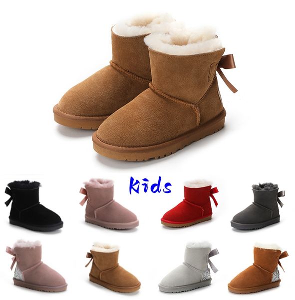 Nuevas botas para niños Australia Tasman Bota de nieve Diseñador Zapatos para niños Tazz Invierno Clásico Ultra Mini plataforma Botton Bebés Niños Niñas Tobillo Botines Kid Suede