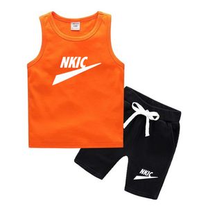 Nouveaux enfants garçon fille vêtements d'été ensembles coton à manches courtes Shorts Sport costume adolescent survêtement pour enfants tenues