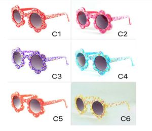 Lunettes de soleil rondes à fleurs pour enfants, lunettes de Sport pour filles et garçons, UV400, Protection solaire d'extérieur, nouvelle collection