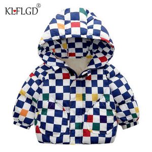 Nueva ropa para niños 2022 Otoño Invierno engrosada chaqueta de algodón para niños con estampado de dibujos animados chaqueta con capucha para niños y niñas J220718