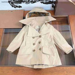 Manteau de styliste pour enfants, veste d'automne pour bébé, taille 110 à 150, Double boutonnage, coupe-vent Long à capuche pour fille et garçon, nouvelle collection, Nov15