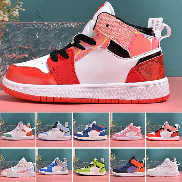 Baby Little One I Chaussures de basket-ball pour filles Nourrissons Dark Moka To My First Coach Volt Gold Homecoming Hyper Royal Mid Kids 1S Toddler Easter Vibes Light Arctic Pink Sneaker