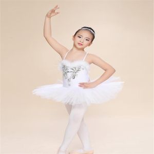 New Kids Girls Ballerina Dress Stage Wear White Swan Lake Ballet Costumes Enfants Strap Dance Wear Costume Danse Classique Enfant282s