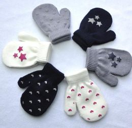 Nouveaux enfants gants hiver enfants chaud Anti-attrape mitaines bébé Offset mignon doigts complets gants pour garçon fille 0-4T bébé gants DB250