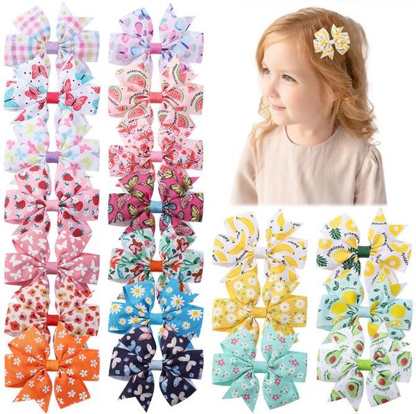 New Kids Hair Accessoires Childrens Bow Coil Clip de Pâques Egg Rabbit Barrets Bow Accessoire