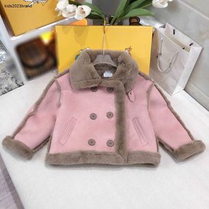 Veste de styliste pour enfants, manteau à revers pour garçons et filles, taille 110 à 160, vêtements d'hiver pour bébés, intérieur en peluche, vêtements d'extérieur pour enfants, nouvelle collection, Jan20