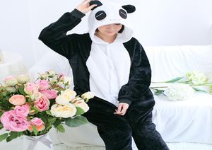 Nieuwe kinderen kigurumi Panda Deken Overalls Jumpsuit Volwassen Kinderen Hoodie Animal Pyjama Onesie Cosplay Flanel Nachtkleding Kostuums Y1292823