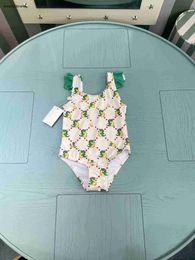 New Kids One-Piecs Swimsuit Dinosaur Pattern Imprimez les filles de maillot de bain 80-150 cm Summer Child Beach Bikinis Designer Children Swwears 24mai