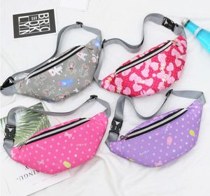 Nieuwe Kids Print Fanny Pack Modieuze en Leuke Schouderpakket Crossbody Bag Sports Mobiele Telefoon Munt Taillepacks Borst Bag