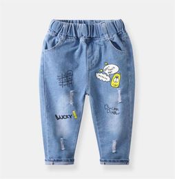 Nouveau enfant pantalon garçons carton jeans enfants pantalon de denim de la mode