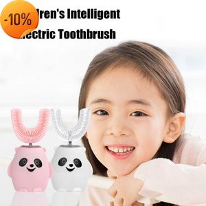 Nouveaux enfants brosse à dents électrique en forme de U brosse à dents sonique 360 degrés brosse à dents intelligente brosse à dents douce pour enfants nettoyage des dents