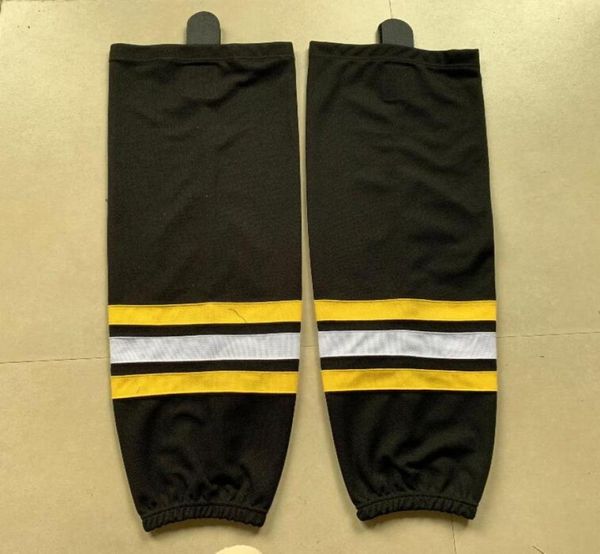 Nuevos calcetines de hockey sobre hielo azules para niños y jóvenes, calcetines de entrenamiento negros, calcetines de práctica 100 poliéster, calidad 3332717