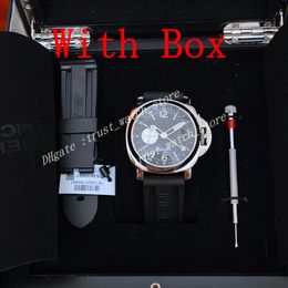 Nuevo KING Factory WATCH 44 mm Cara negra Correa de caucho Super P Movimiento mecánico automático KINGF Moda Relojes para hombre con correa de caja original